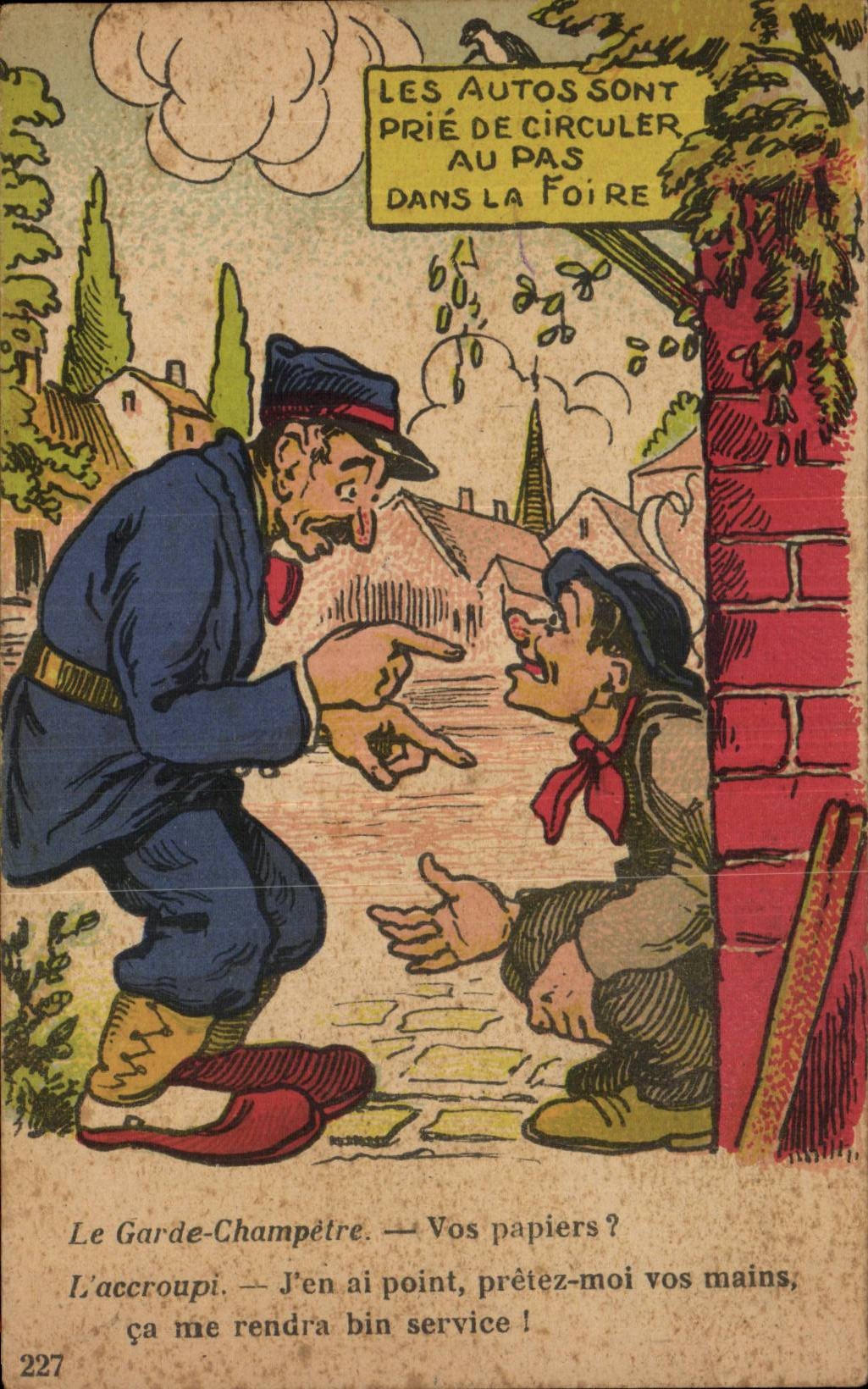 Humour - Illustration - Le Garde Champetre - CPA 