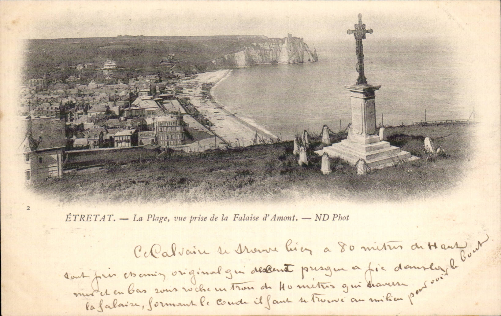 Etretat - the Beach - Seen from of Cliffs - CPA