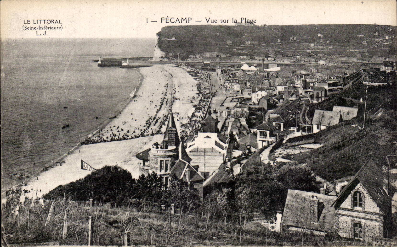 Fecamp - vista en la playa - CPA