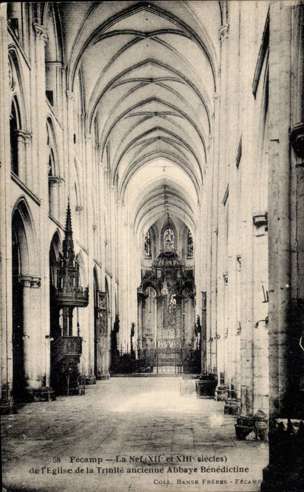 Fecamp - la iglesia de la trinidad - abadia benedictina vieja - CPA