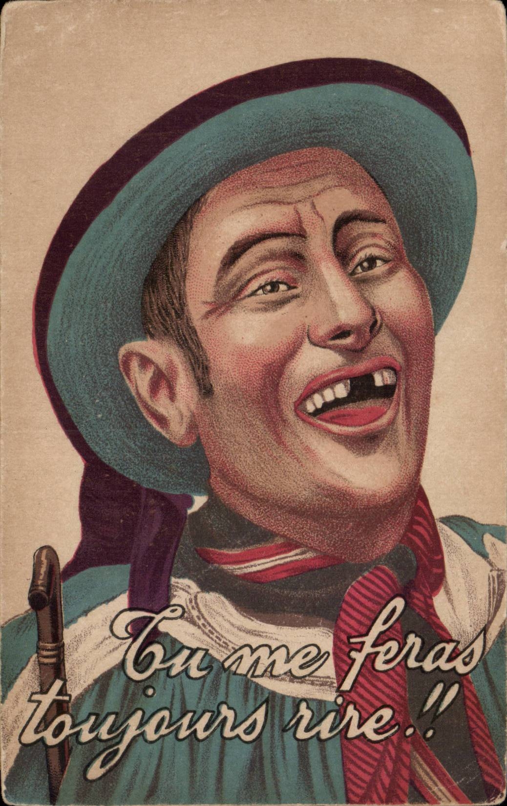 Humour - Illustration - Tu me feras toujours rire - CPA 