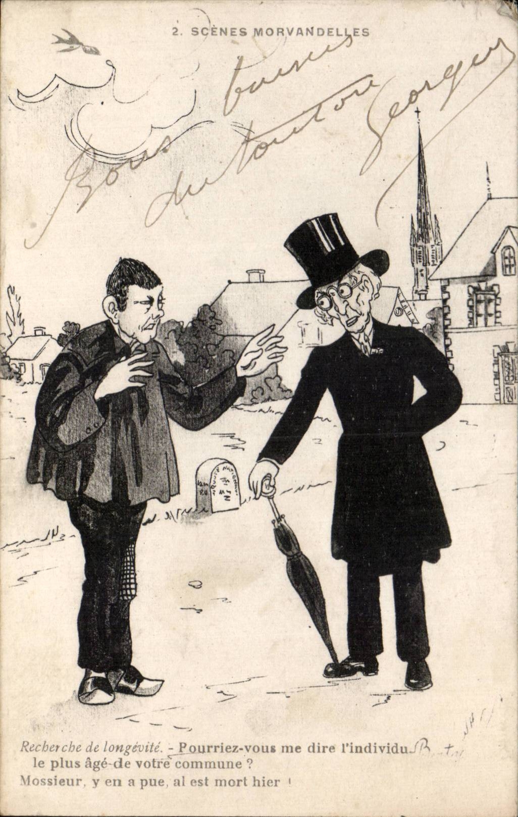 Humour - Illustration - Scenes Morvandelles - CPA 