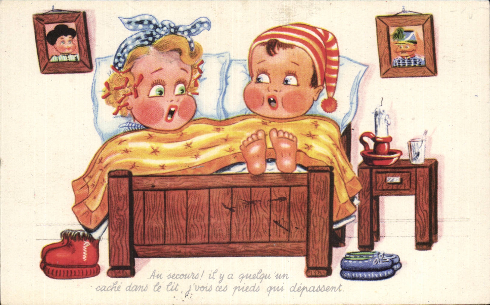 Fantasia - ninos - humor - ilustracion - CPA