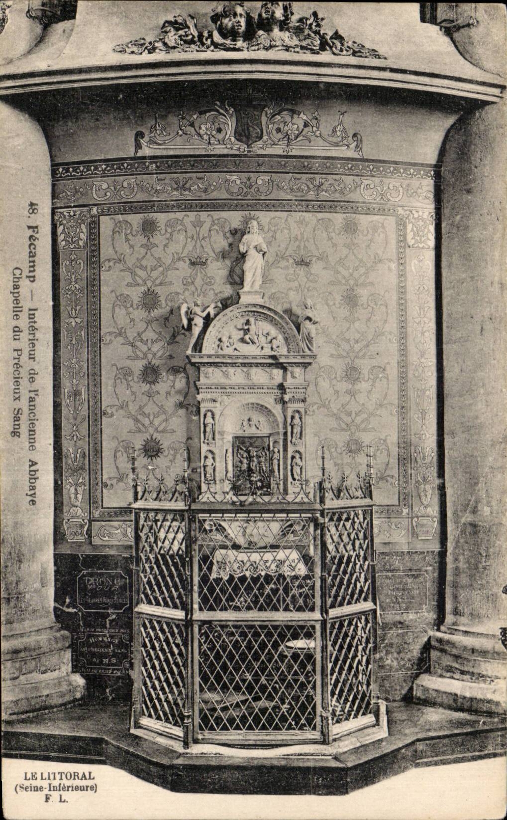 Fecamp - interior de la abadia vieja - CPA