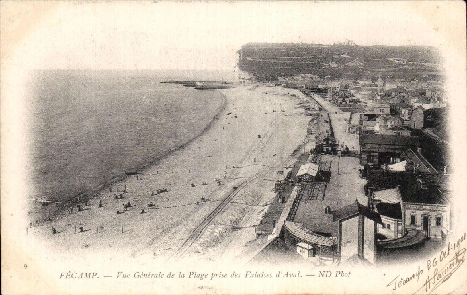 Fecamp - vista de la playa - CPA