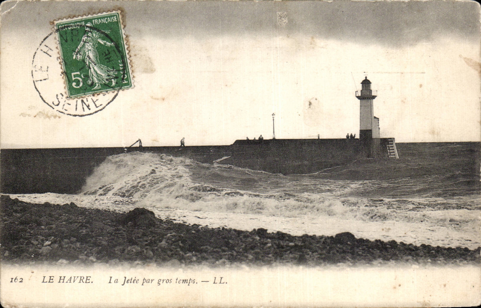 Forging mills Water it thrown by heavy weather Lighthouse Lighthouse - CPA