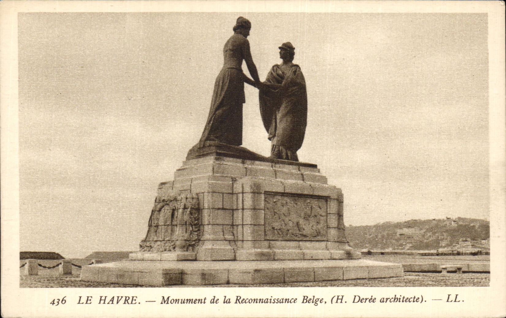 Le Havre - monumento del reconocimiento belga - CPA