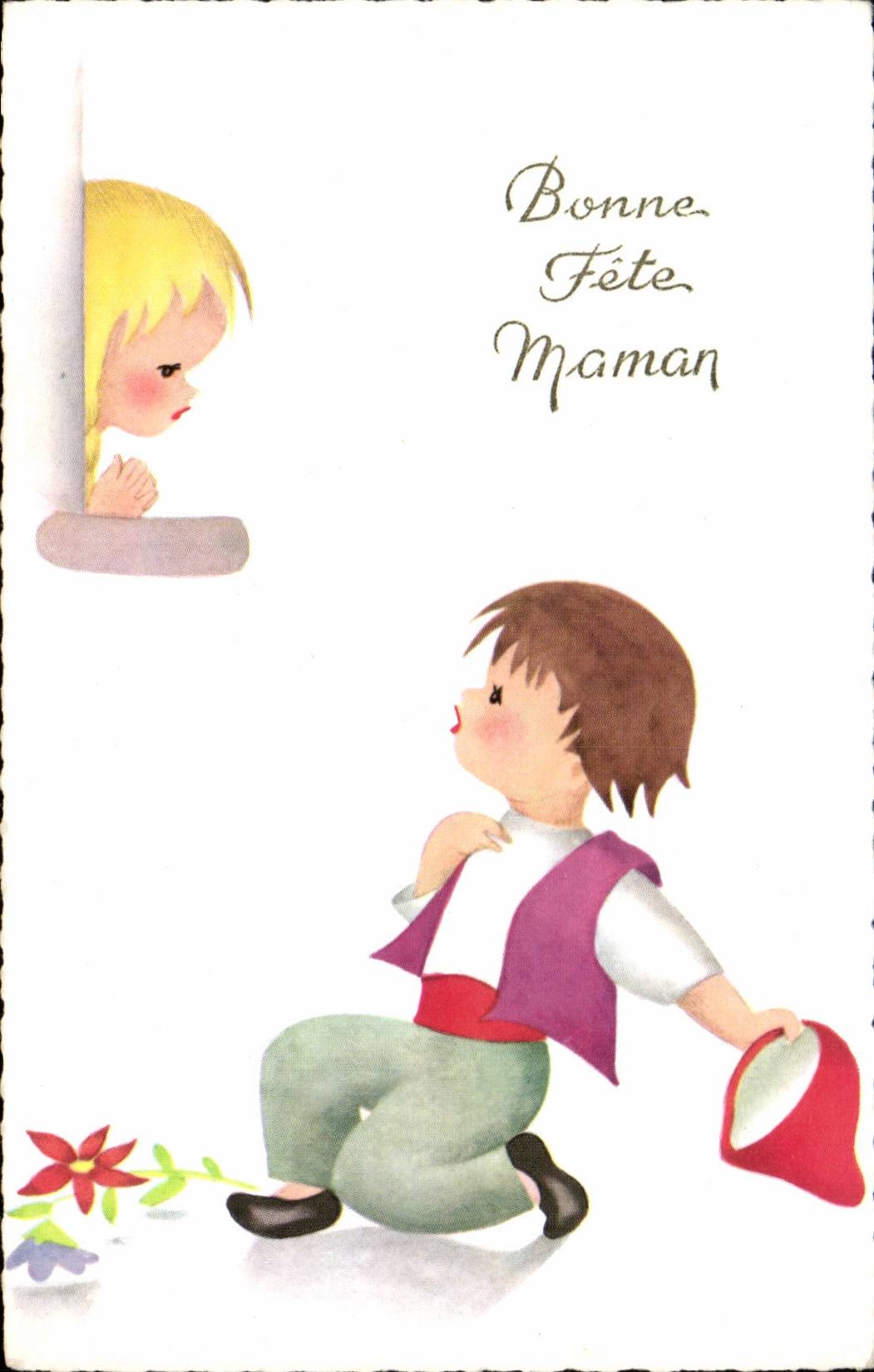 Fantasia - nino - ilustracion - buena mama del festival - CPA