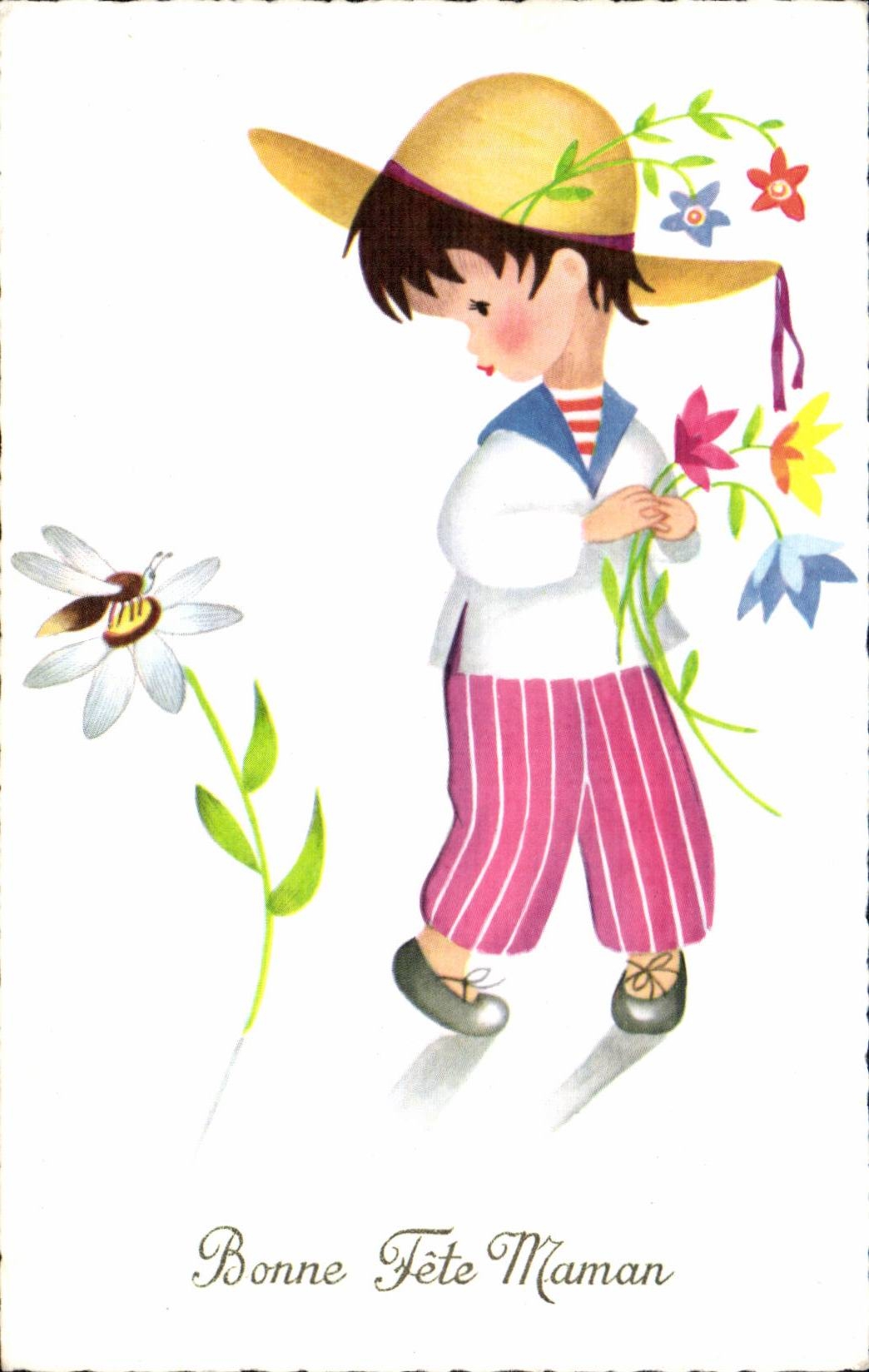 Fantasia - nino - ilustracion - buena mama del festival - CPA