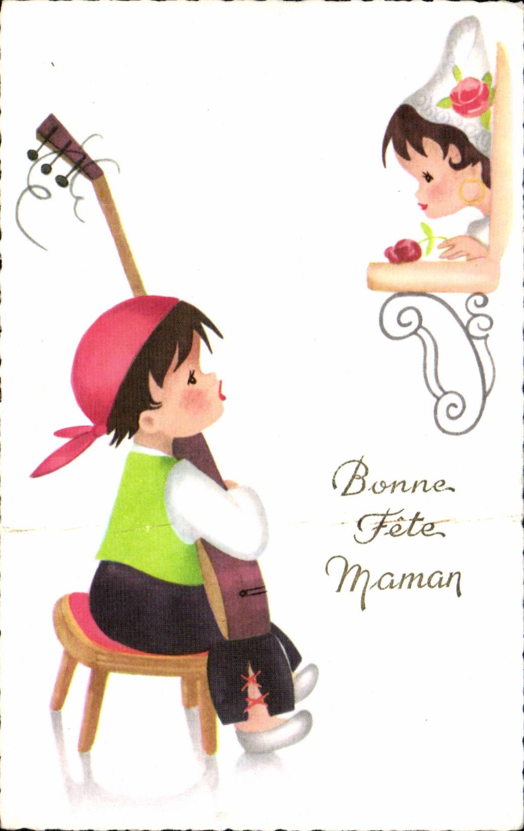 Fantasia - nino - ilustracion - buena mama del festival - CPA