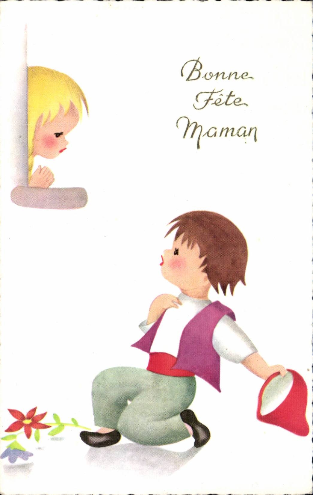 Fantasia - nino - ilustracion - buena mama del festival - CPA