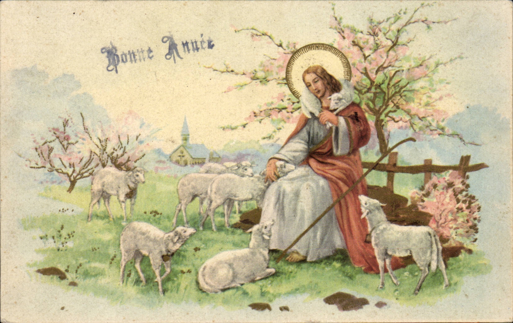Fetes - Bonne Annee - mouton - CPA 