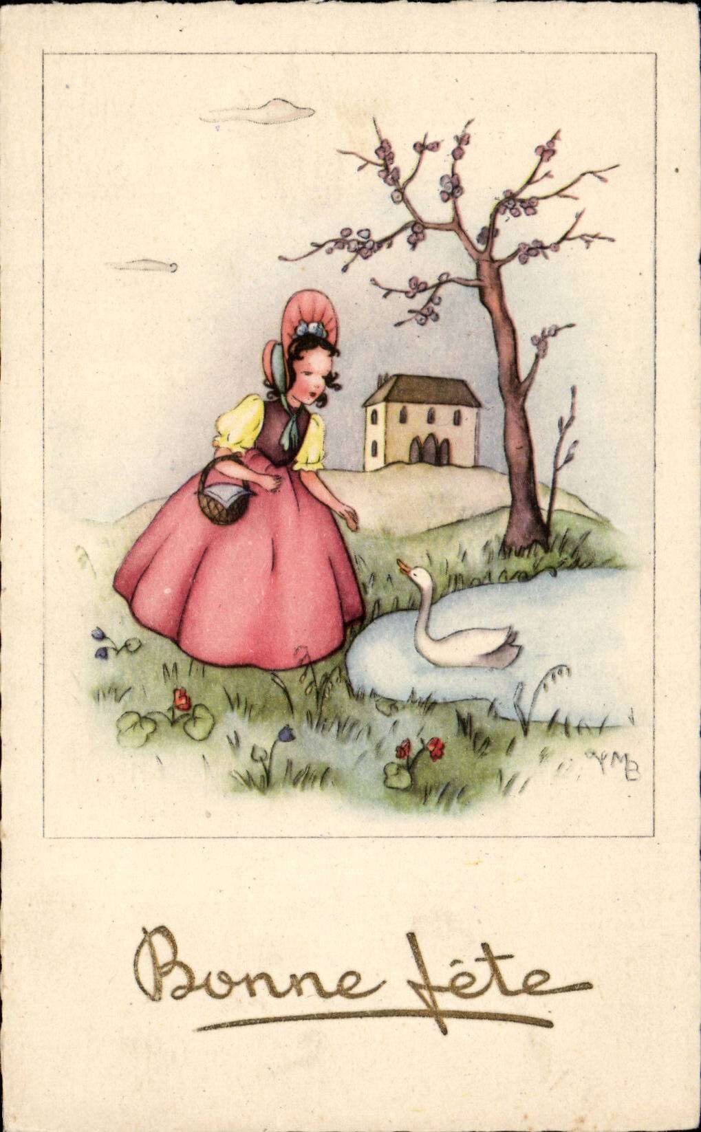 Fantasia - nino - ilustracion - ninos que usan el capo bonito - buen festival - CPA