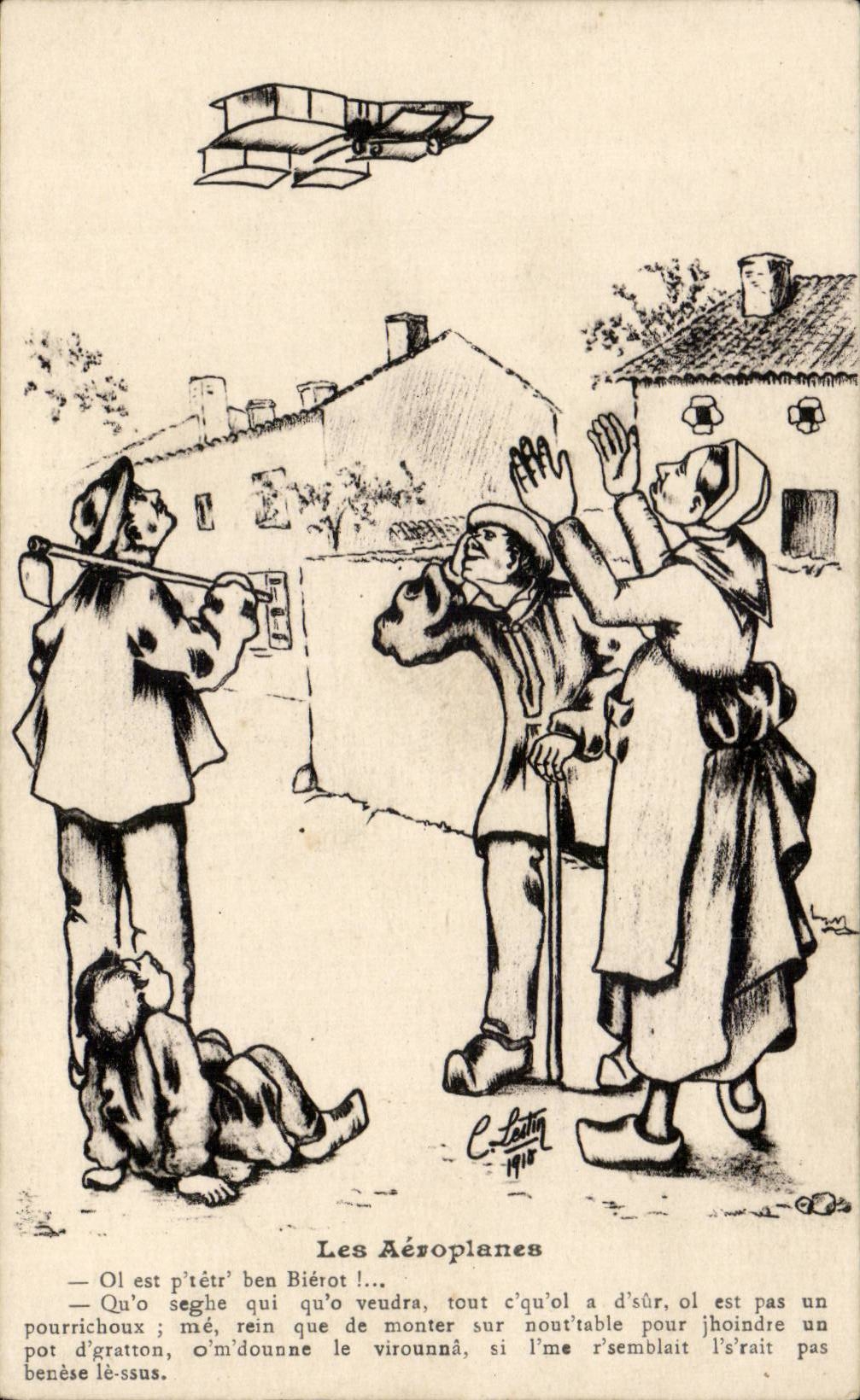 Humour - Illustration - Les Aeroplanes - airplane - avion - CPA 