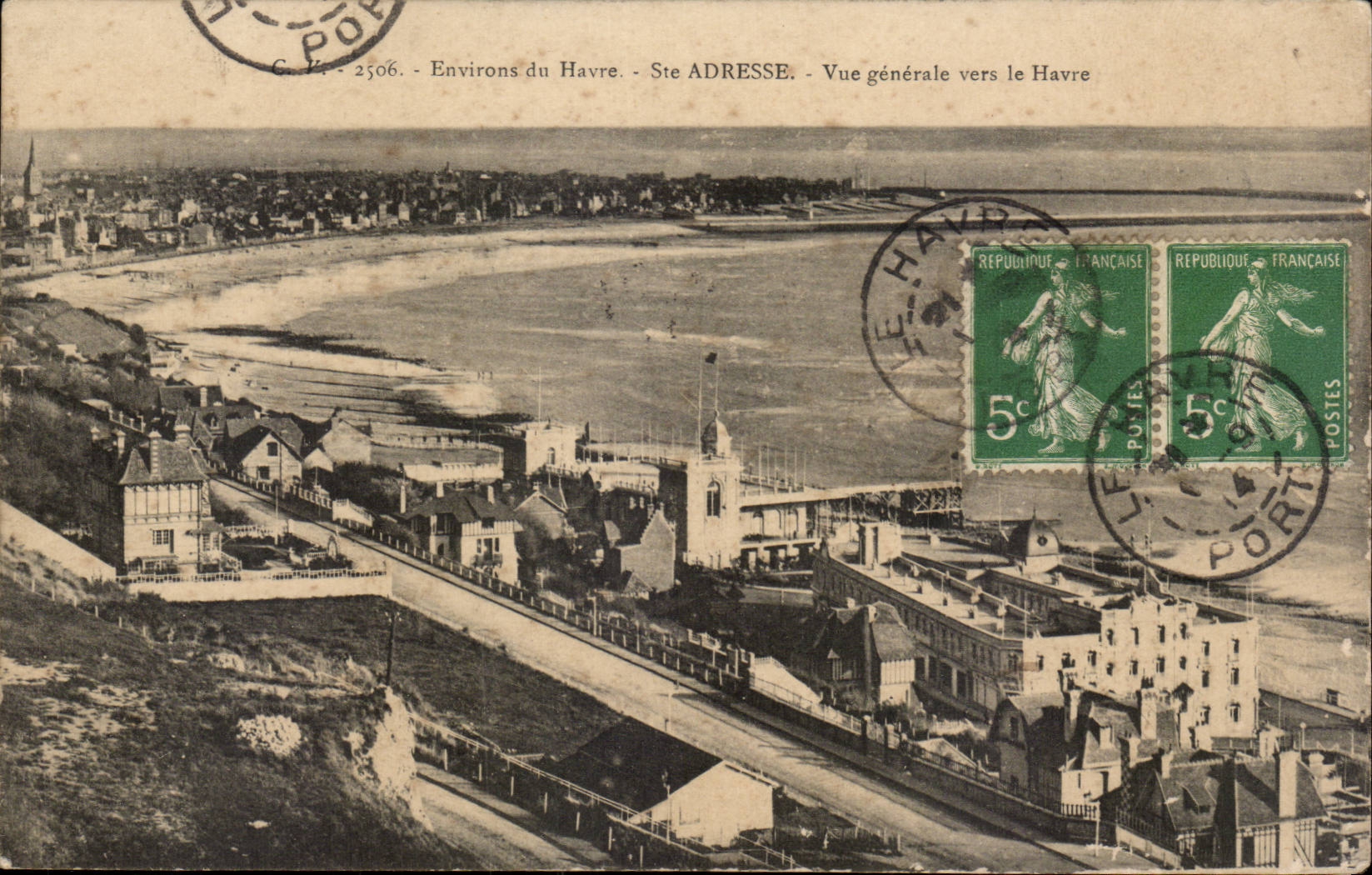 Sainte Address - View towards Le Havre - CPA