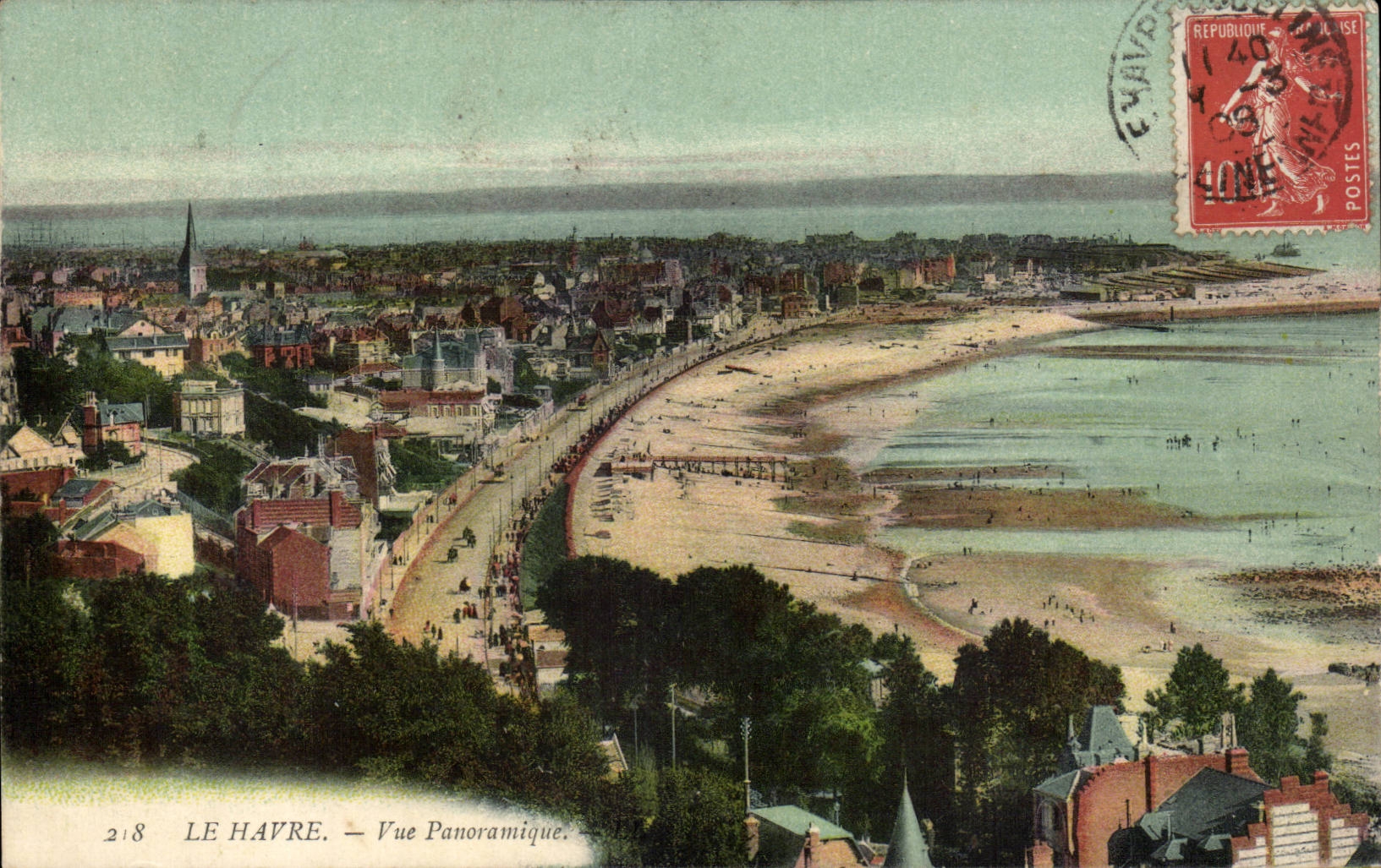 Le Havre - vision panoramica - CPA
