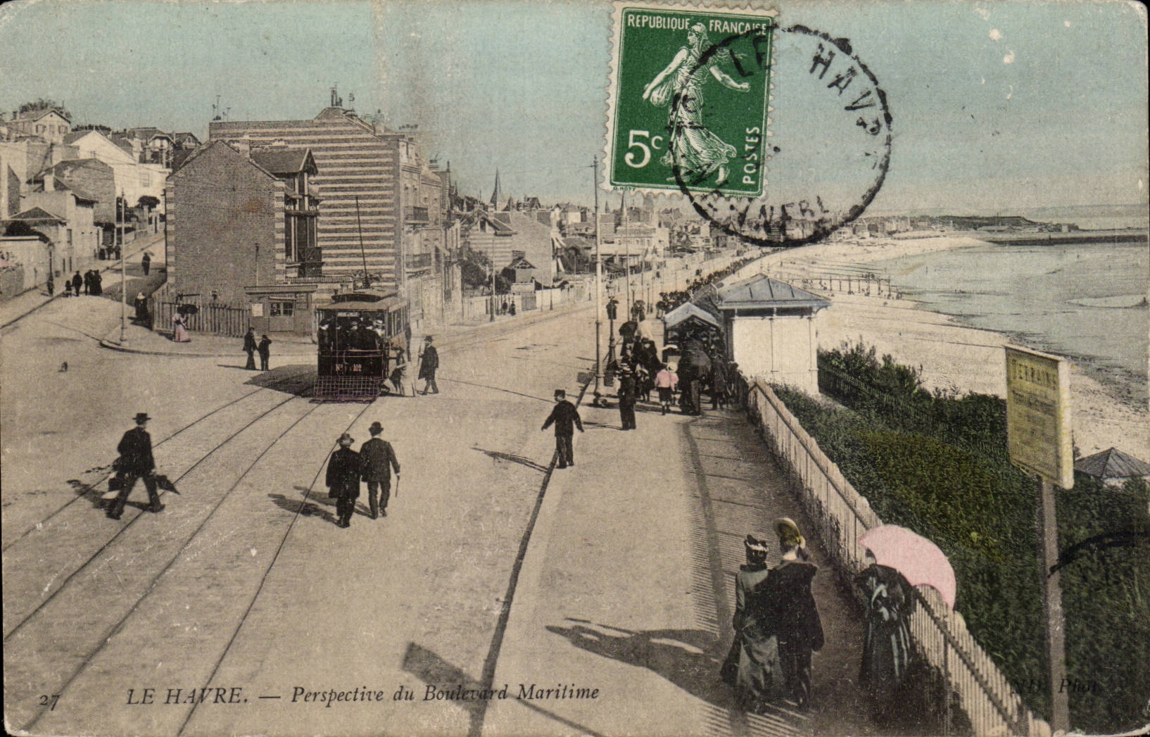 Le Havre - vista del bulevar maritimo - CPA