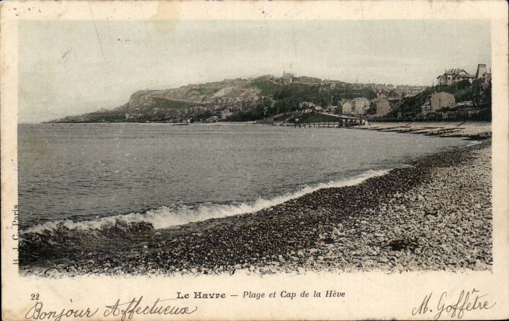 Le Havre - playa y cabo de Heve - CPA