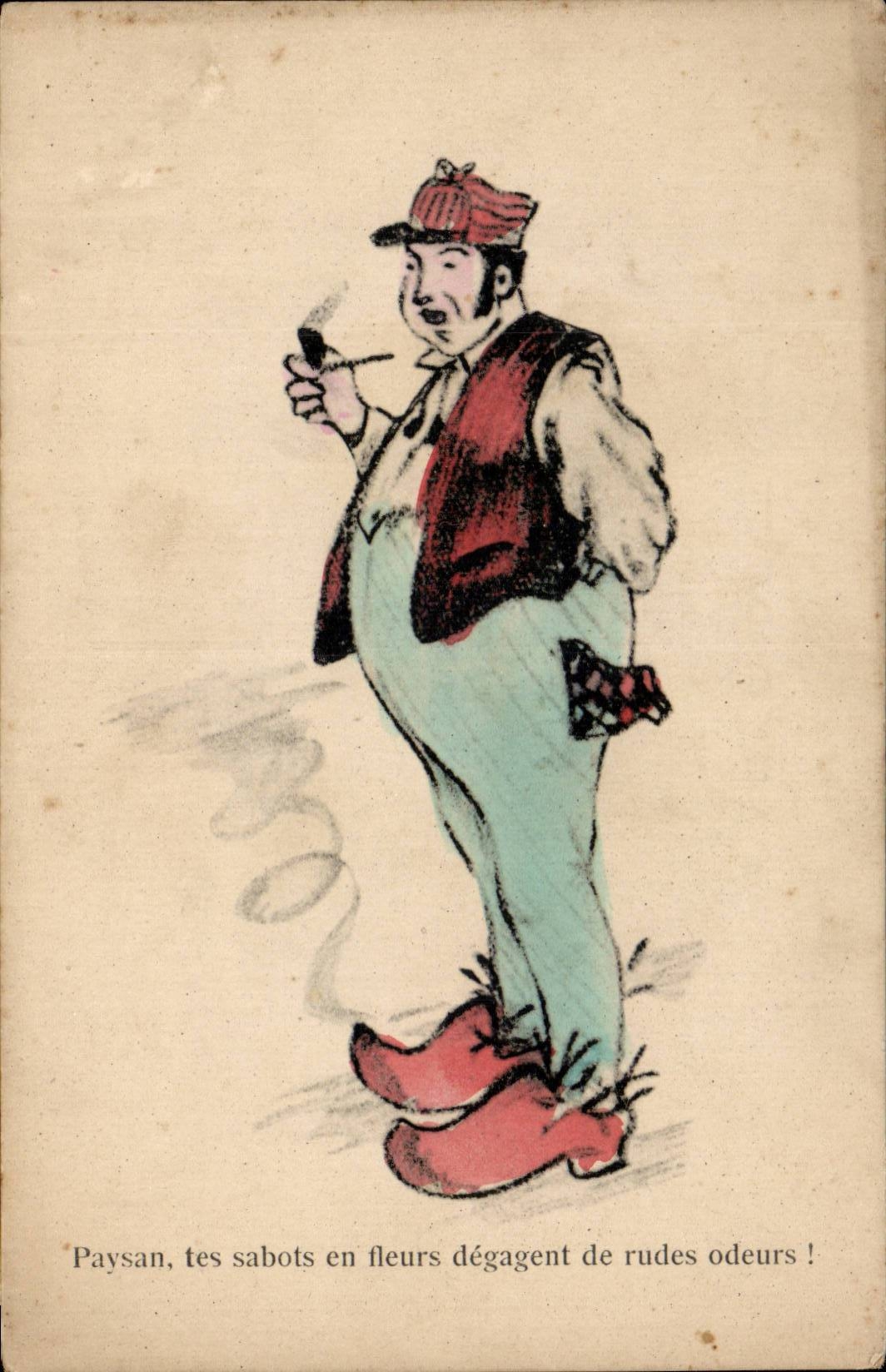 Humour - Illustration - Les Sabots en Fleurs CPA 