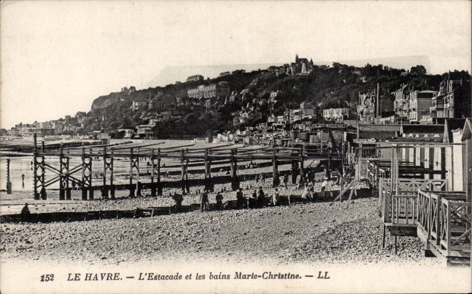 CPA Le Havre el embarcadero y los banos Marie Christine