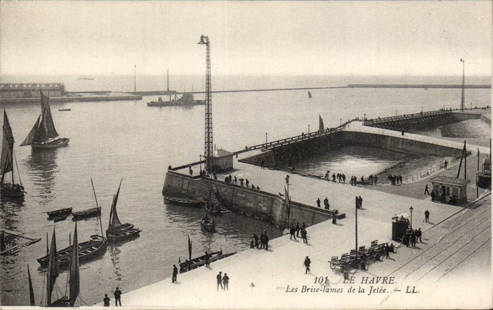 CPA Le Havre the breezes blades of the pier
