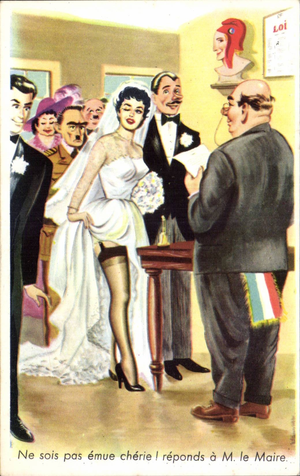 CPA Humour Fantaisie Ne sois pas emue cherie 