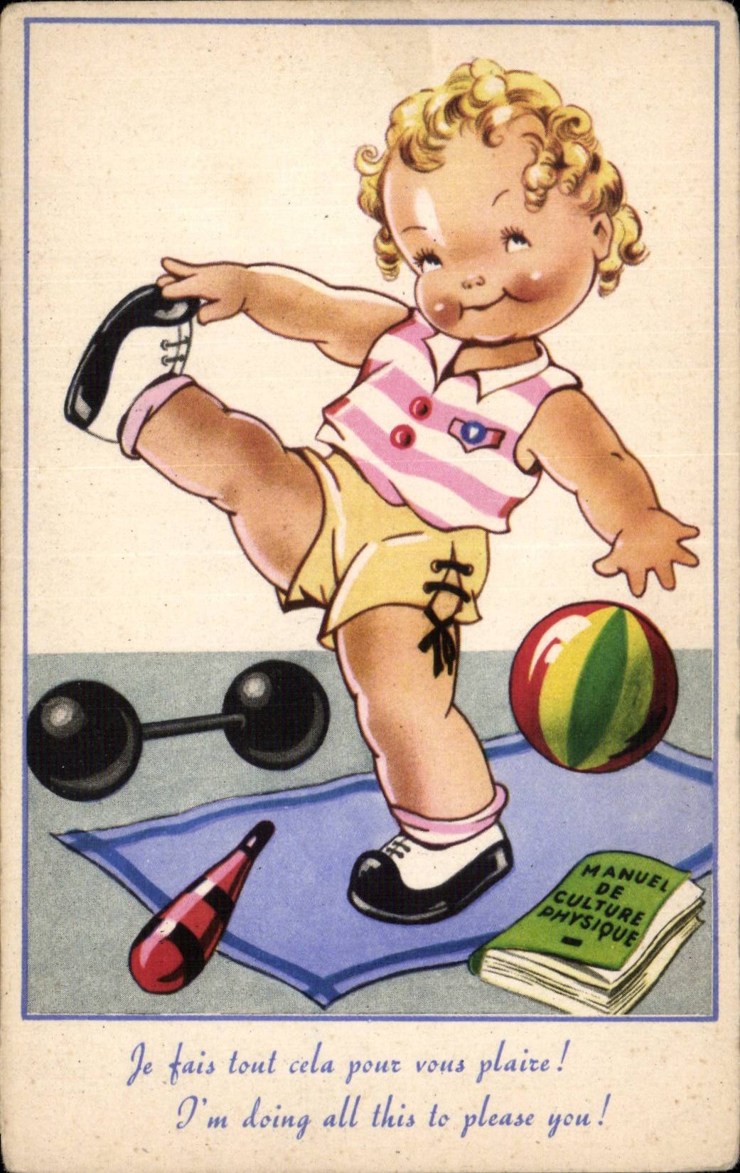 CPA Humour Fantaisie Enfant Ballon 