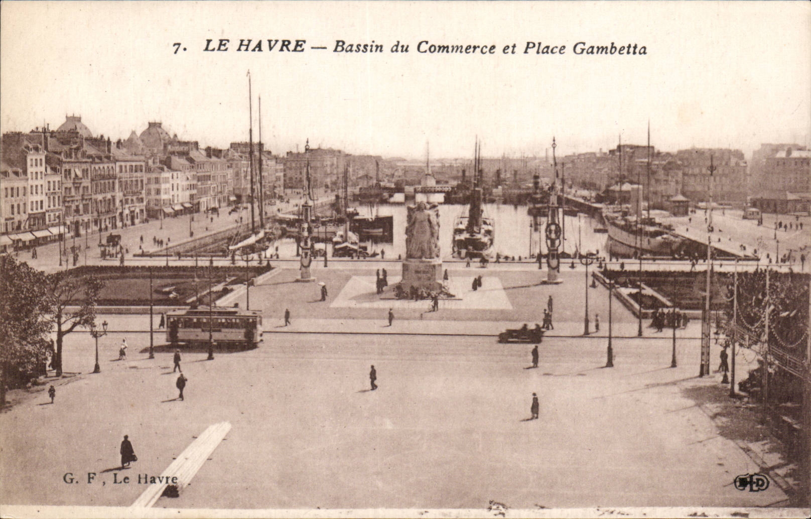 Le Havre - anuncio publicitario del lavabo y lugar de Gambetta - CPA