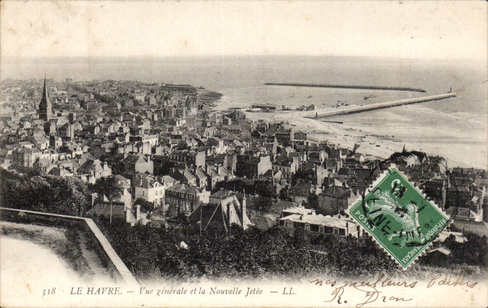 Le Havre - vision y el nuevo embarcadero - CPA