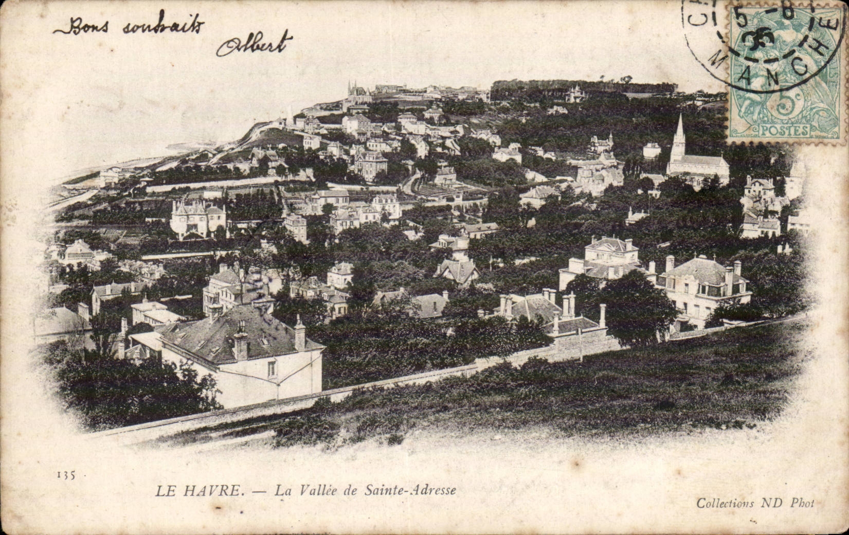 Le Havre el valle de la direccion de Sainte - CPA