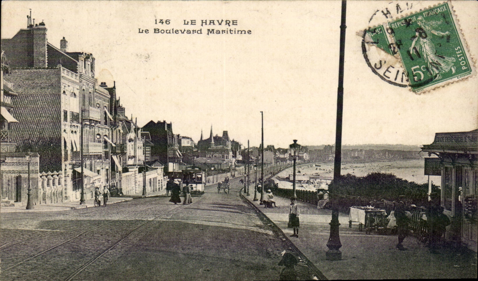 Le Havre maritimo el bulevar - CPA