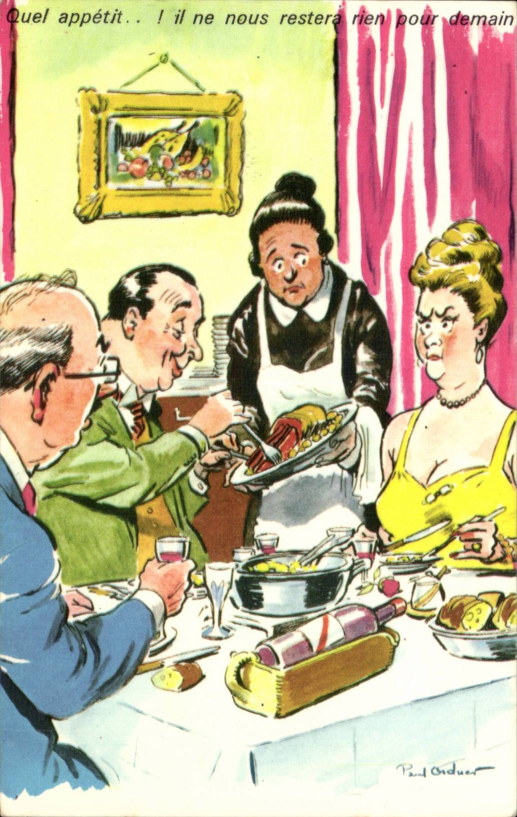 CPA Fantaisie Humour Quel appetit