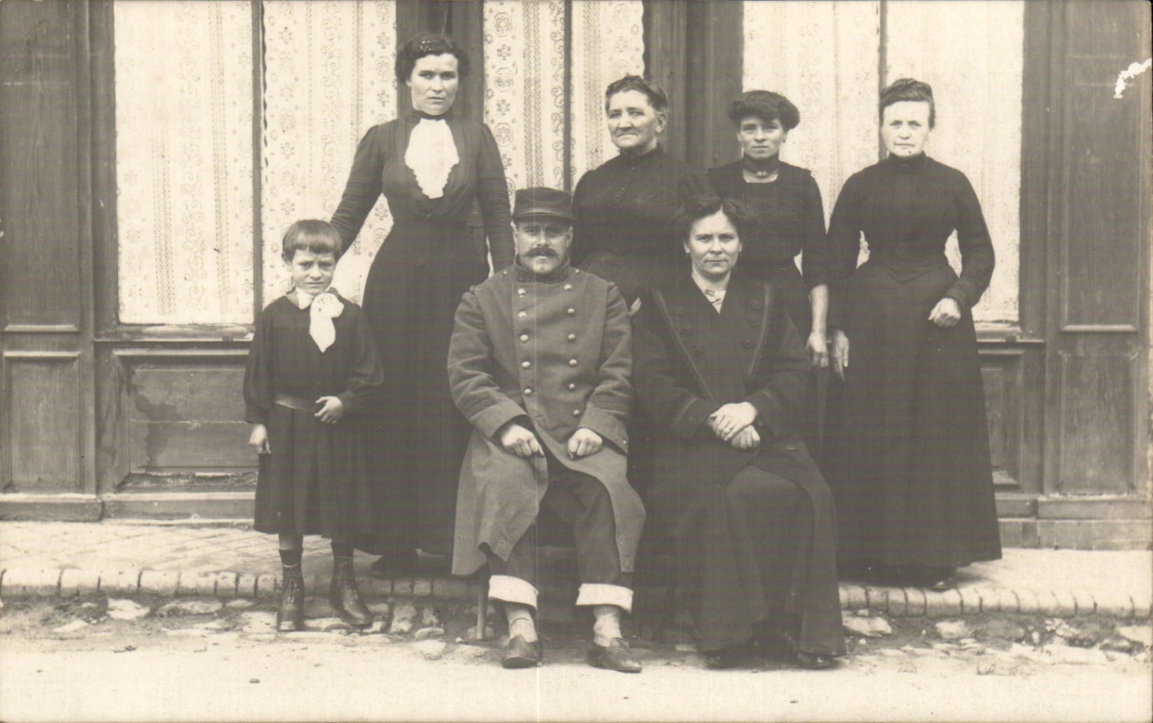 Real photo Militaria Front of store