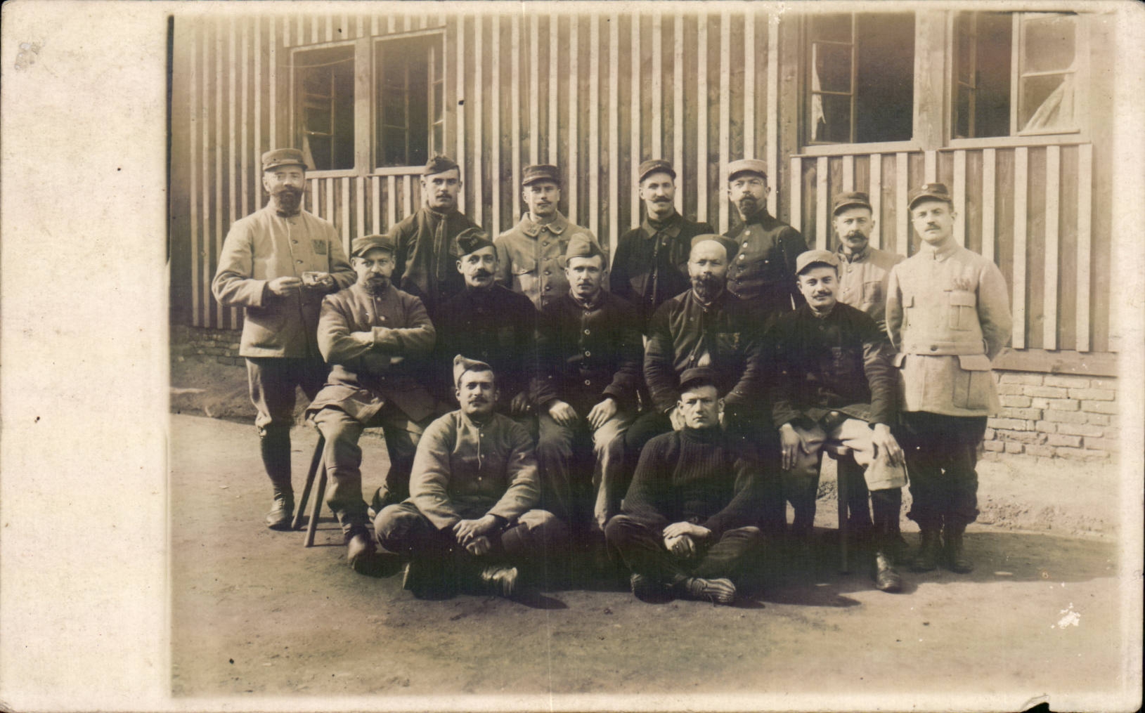 Real photo Soldiers with the regiment