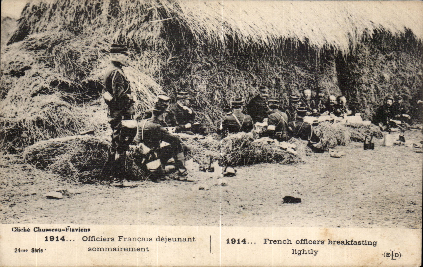 CPA summarily lunching Militaria French Officers