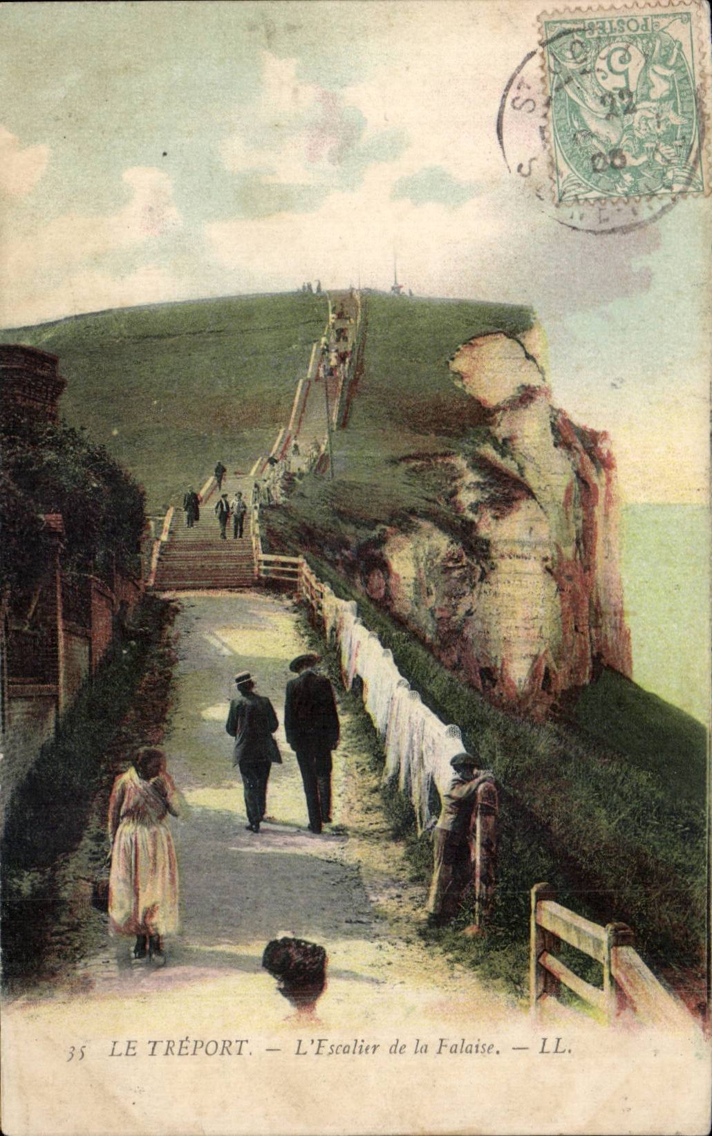 CPA Treport the staircase of cliff