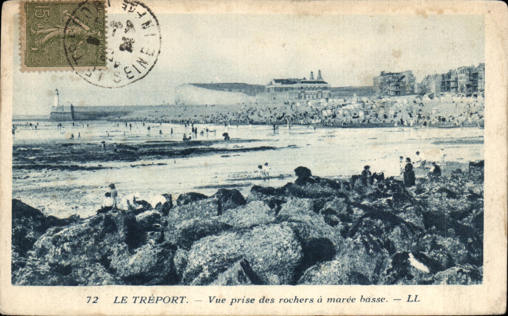 CPA Treport Seen from of the rocks has low tide