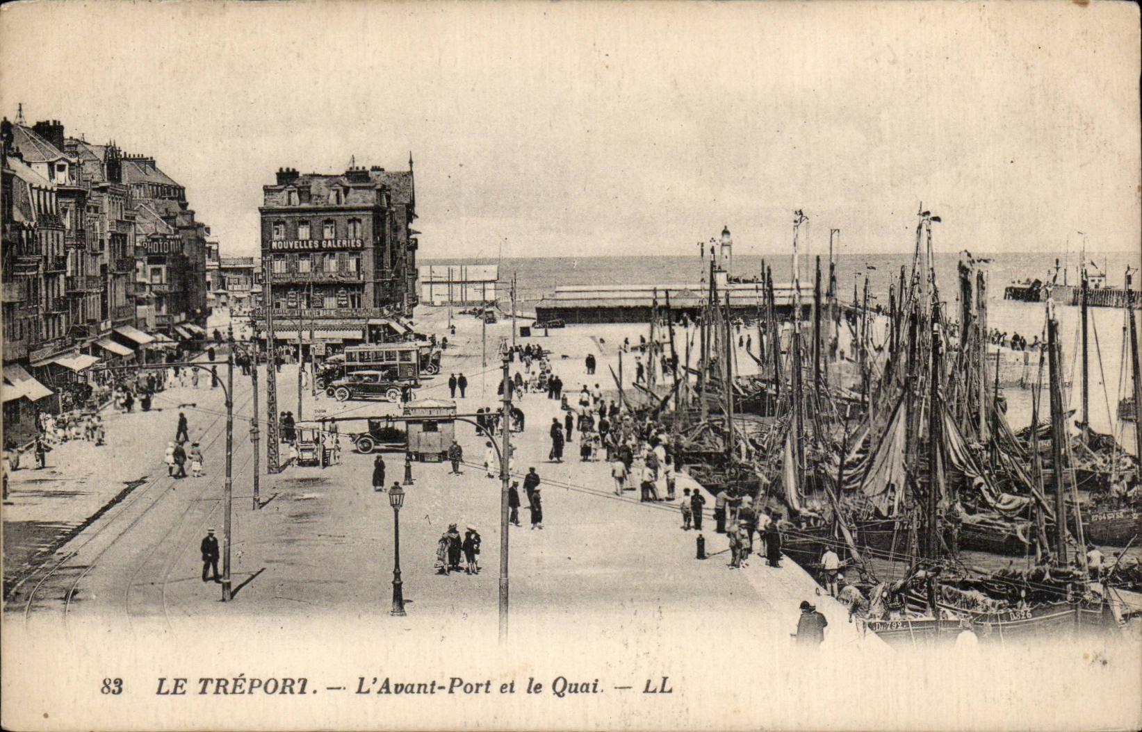 CPA Treport antes del puerto y del muelle