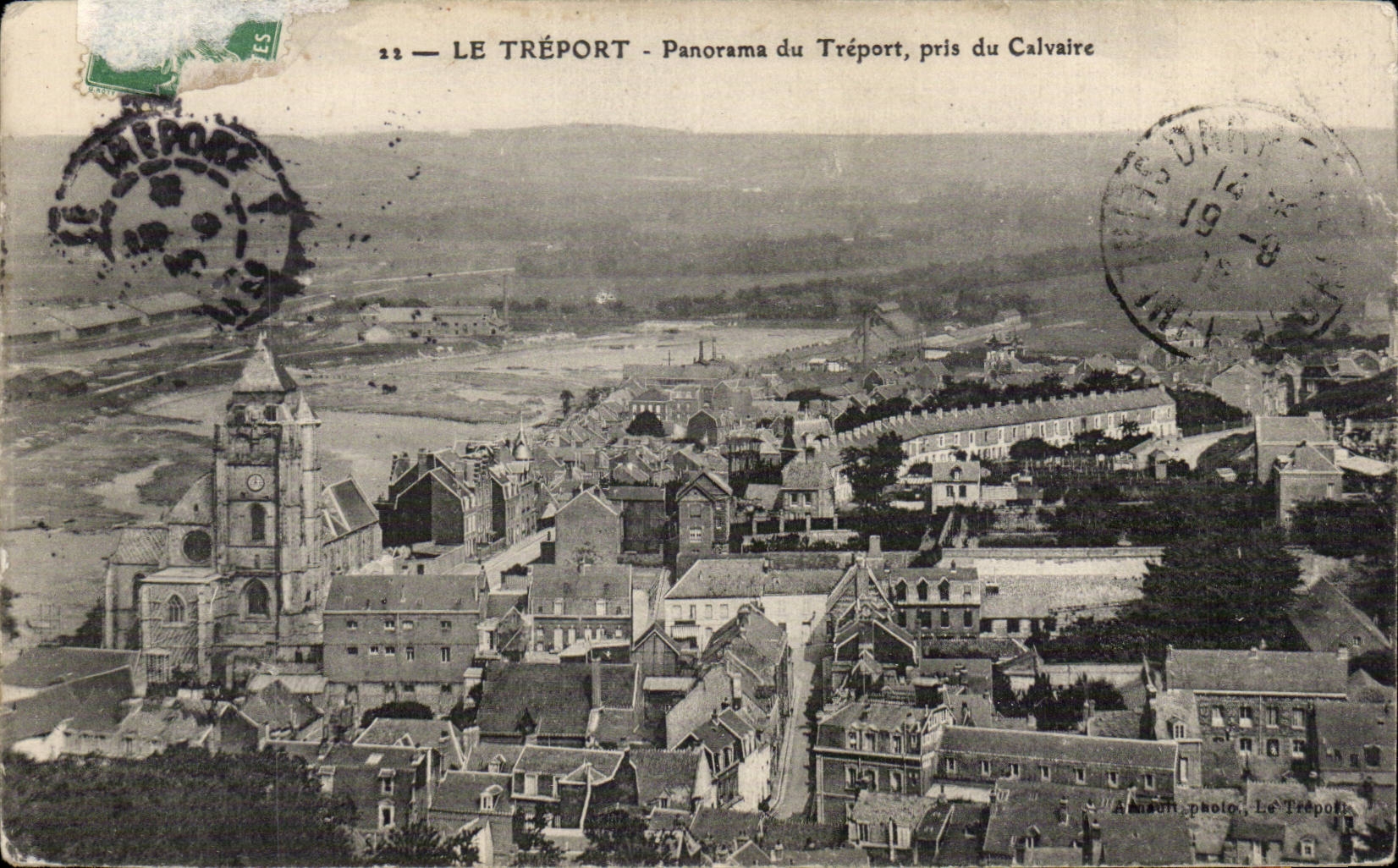 Panorama de CPA Treport tomado del martirio