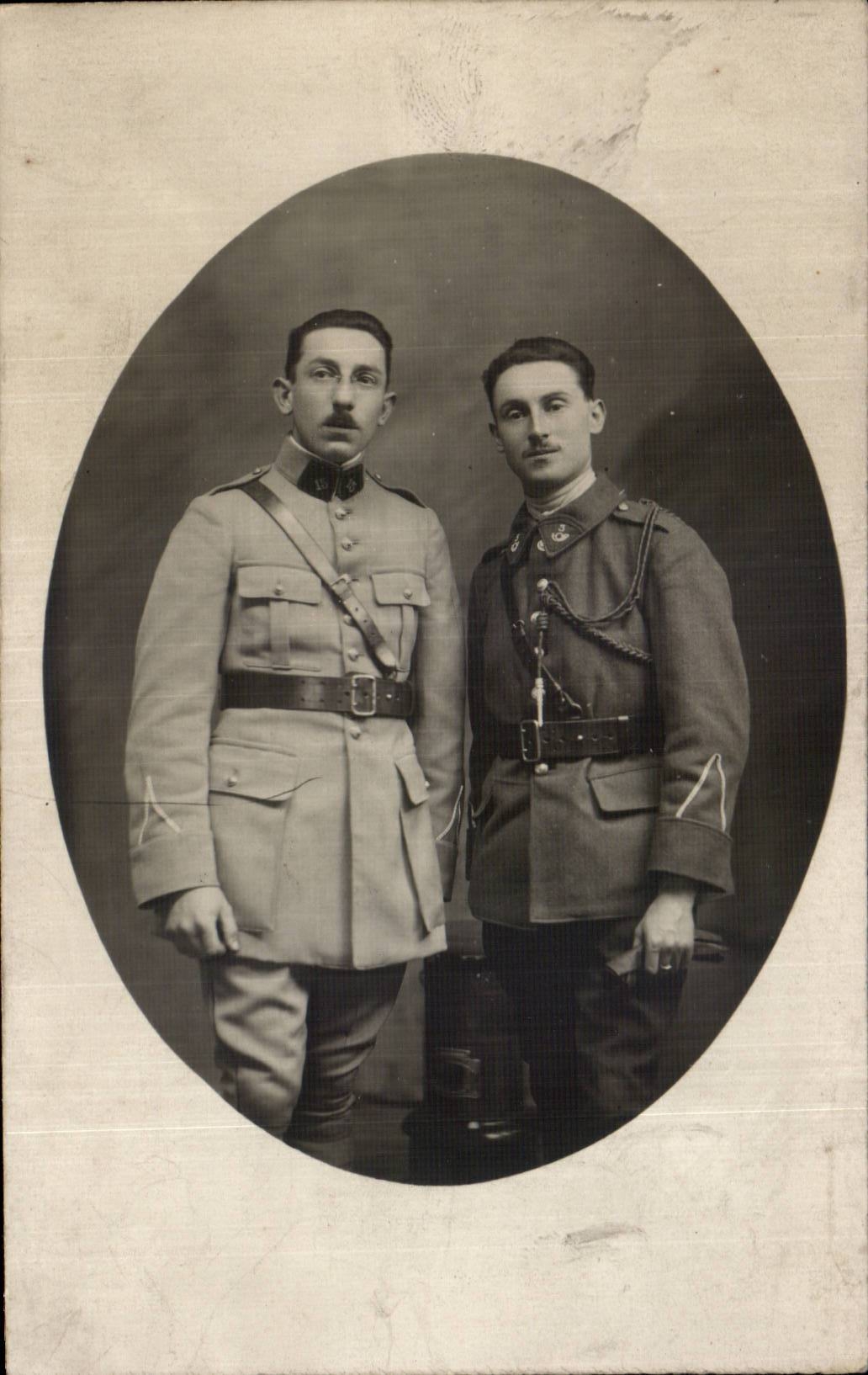 CPA Real photo Militaria Hairy Soldier St Cyr