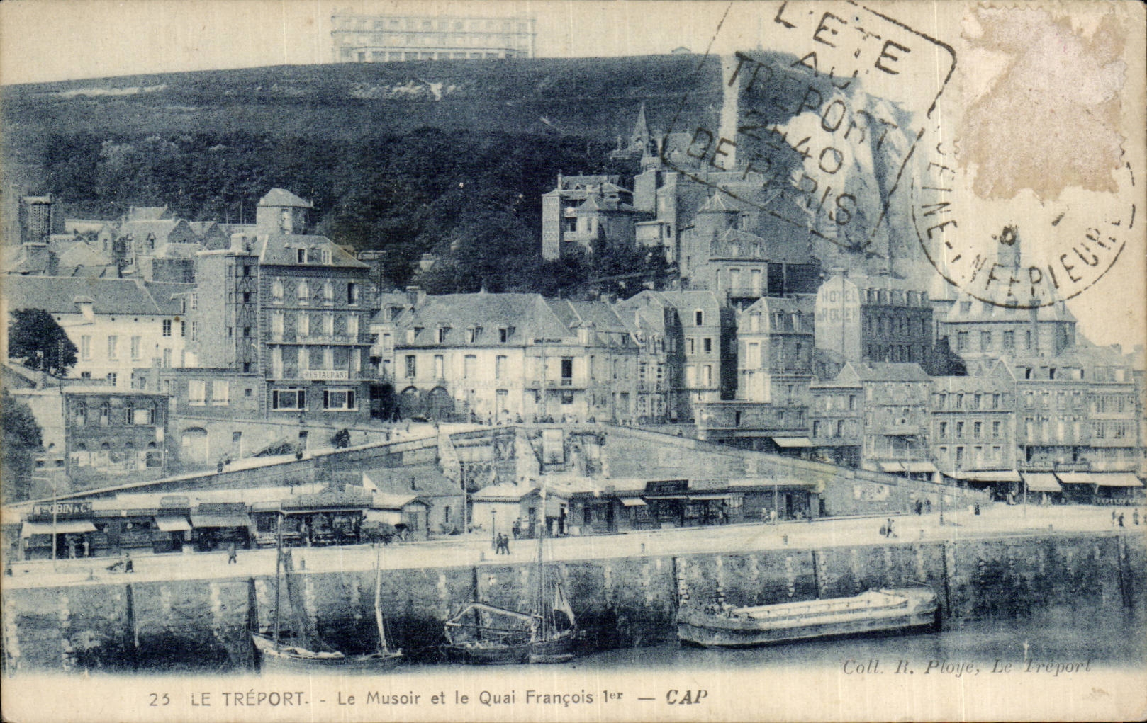 CPA Treport Le pierhead y el muelle 1r de François