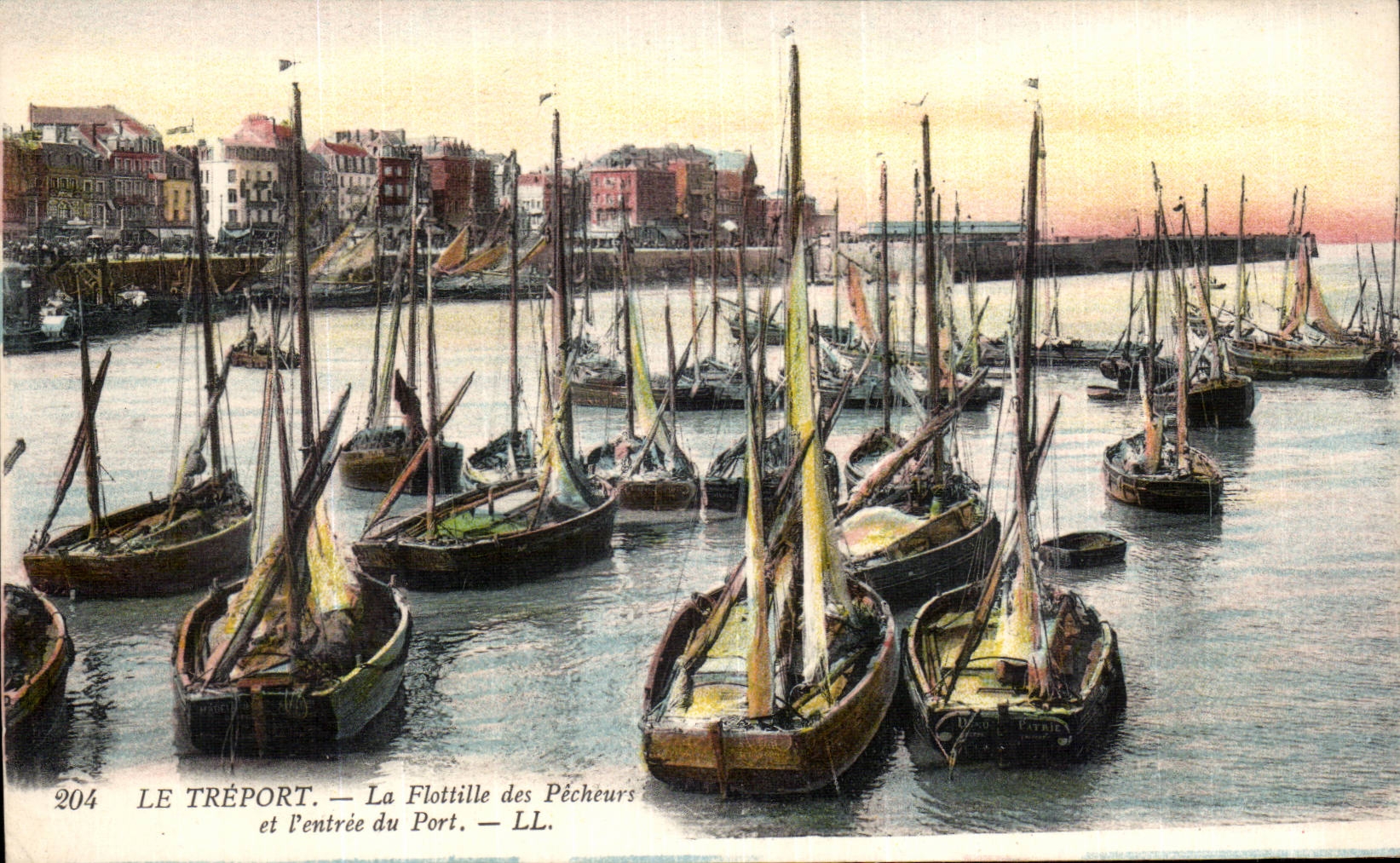 CPA Treport el flotilla de los pecadores y de entrar del puerto