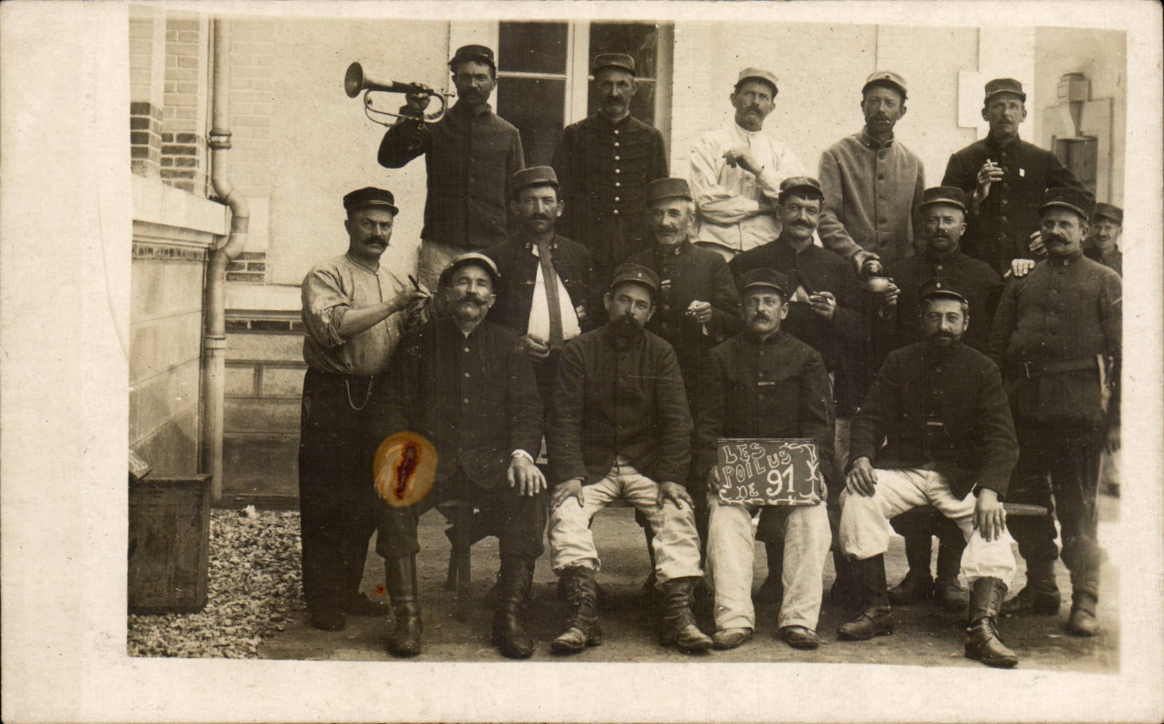 Real photo Militaria Hairy Soldiers