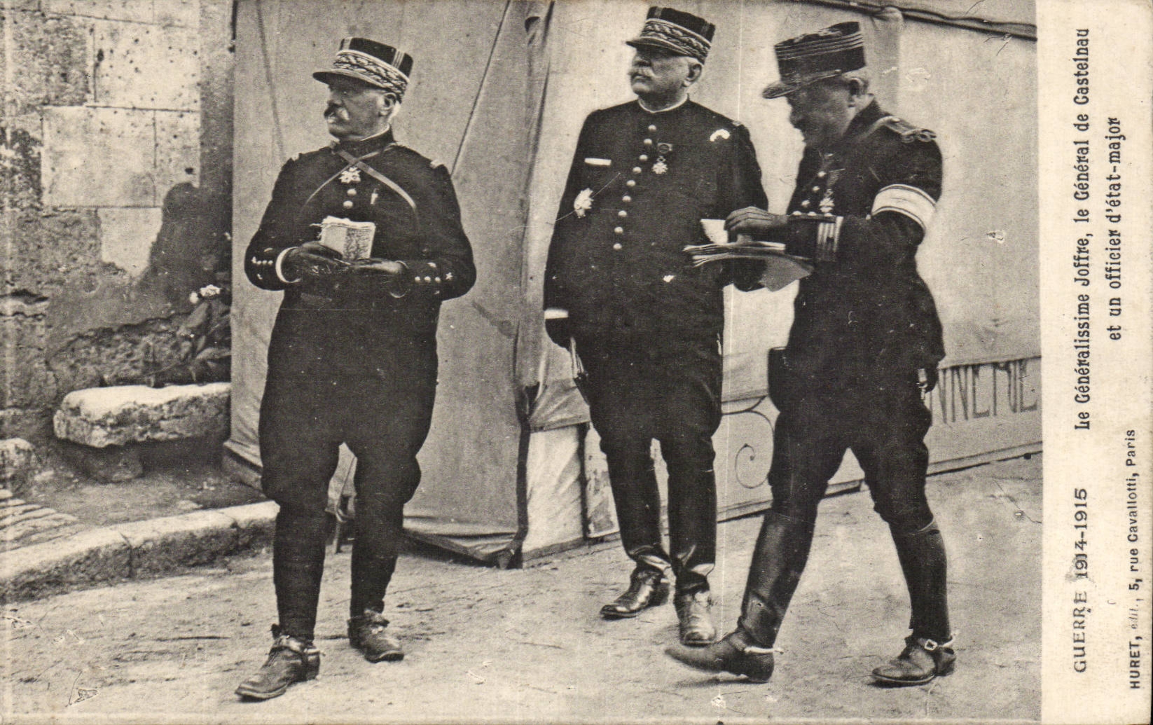 CPA Militaria Joffre the general one of Castelnau and an officer of state major