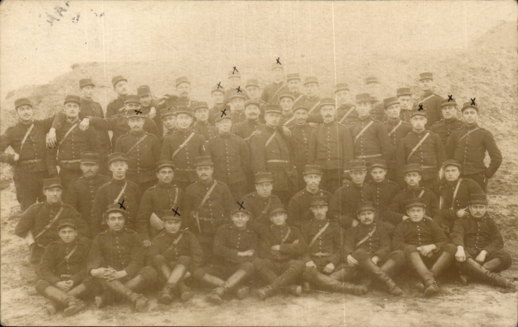 Real photo Militaria Sending of the Villette Regiment