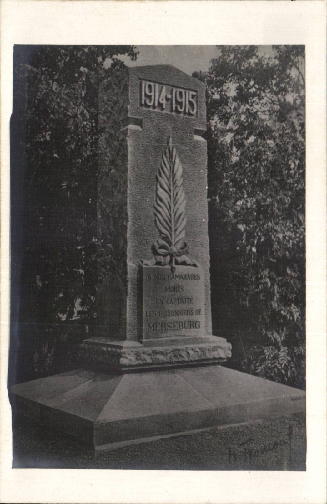 Real photo Militaria War memorial Merseburg