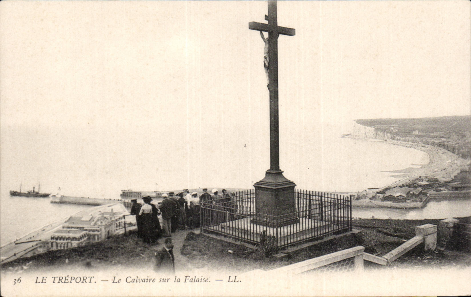 CPA Treport Le martyrdom en el acantilado