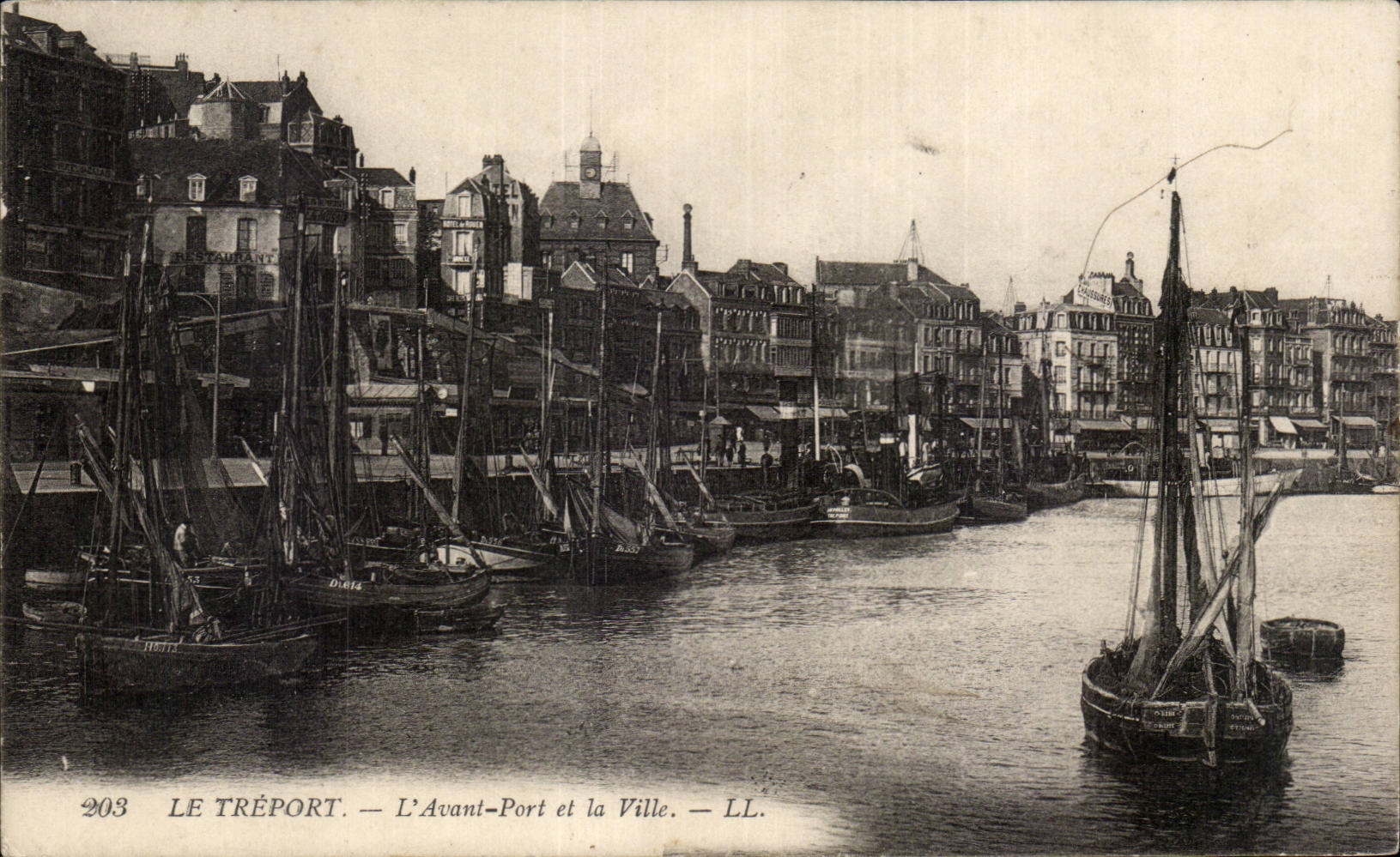 CPA Treport antes del puerto y de la ciudad