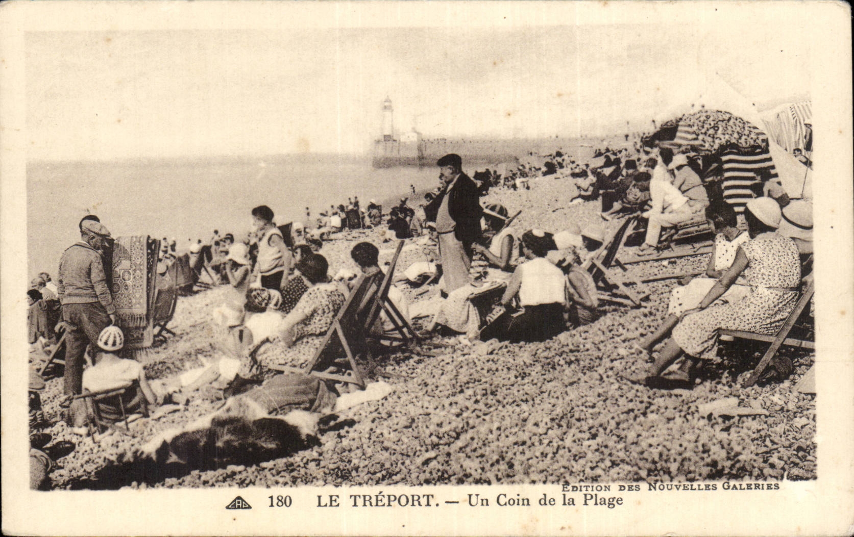 CPA Treport una esquina de la playa