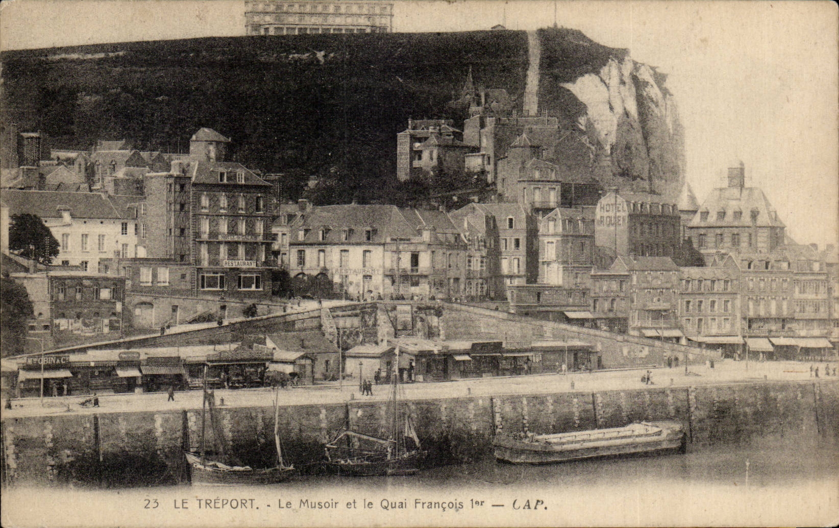 CPA Treport Le pierhead y el muelle 1r de François